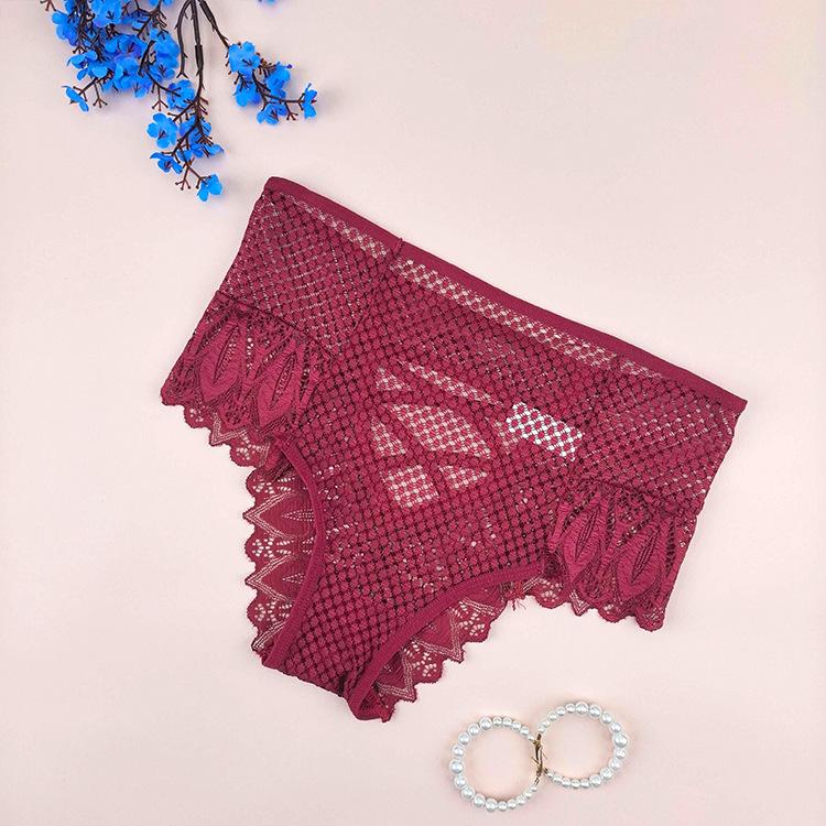Lady Summer Sexy Hollow Out Cross Band High Waist Triangle Briefs
