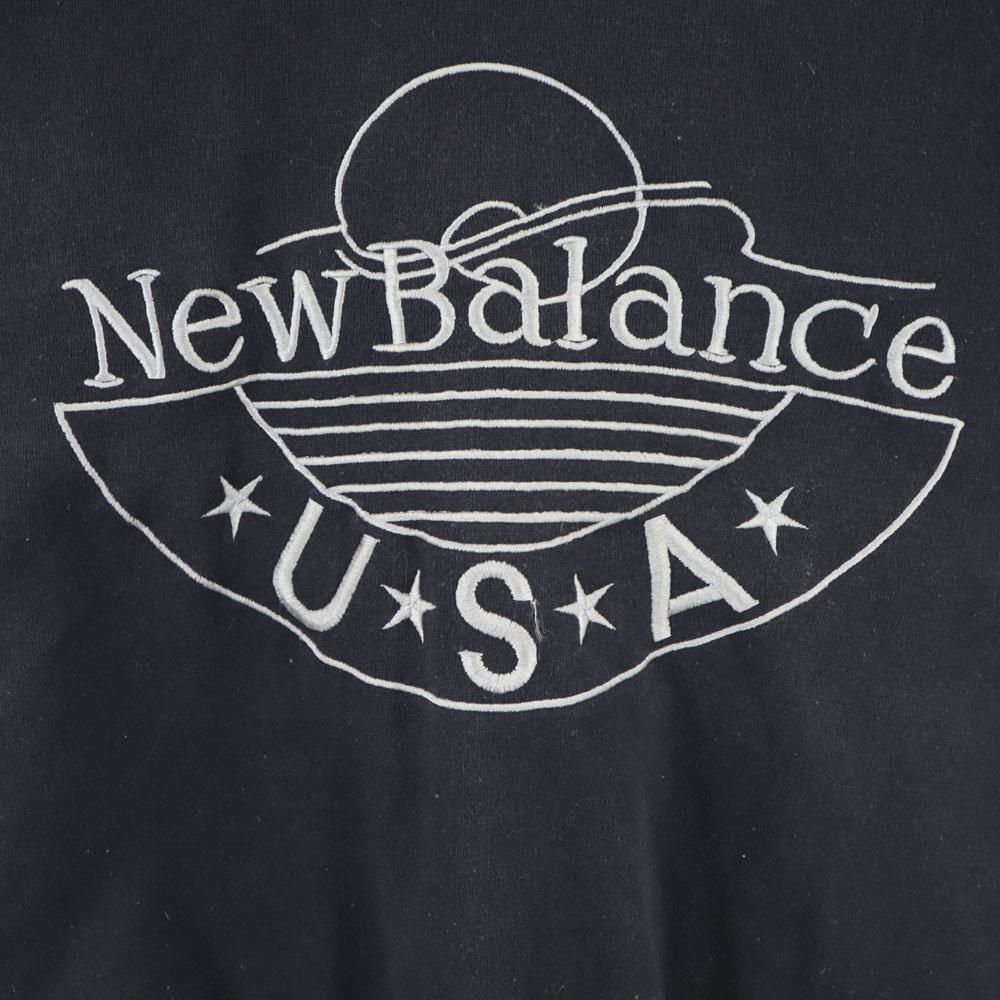 New Balance 90s Old Long Sleeve Sweatshirts L Black Back Brushed Women Used