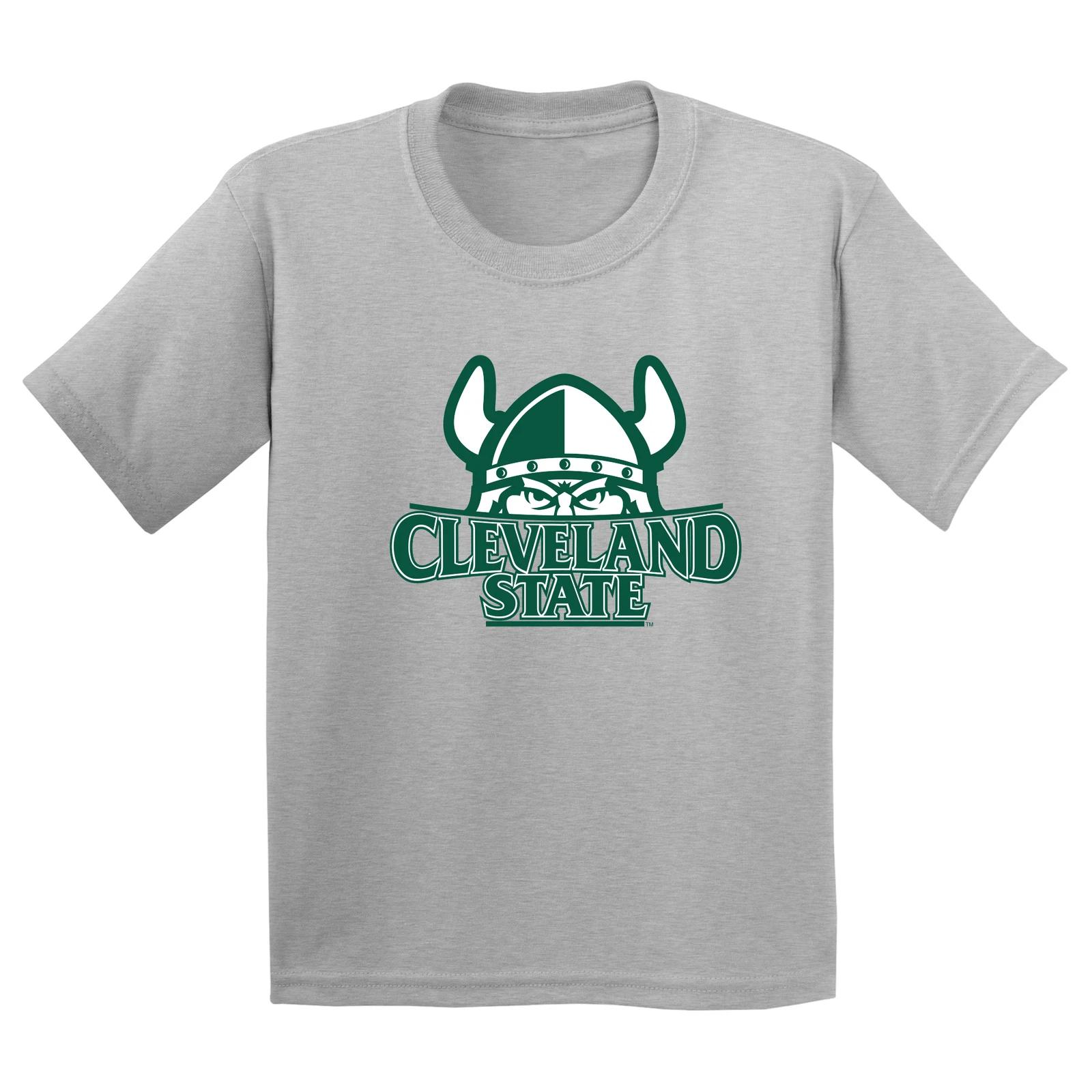 Cleveland State Vikings Primary Logo Youth T Shirt - Sport Grey S