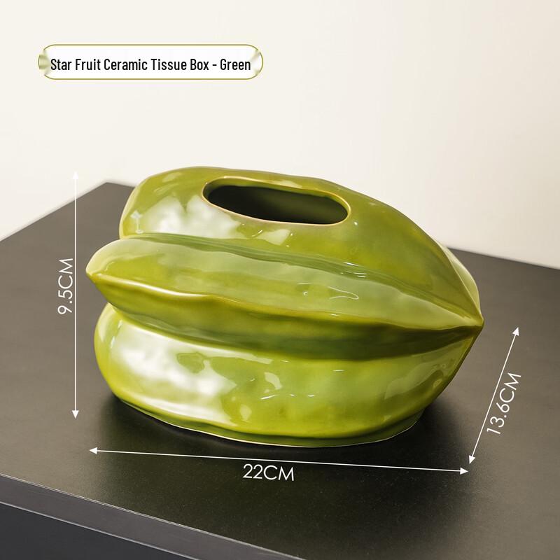 Starfruit Ceramic Tissue Box