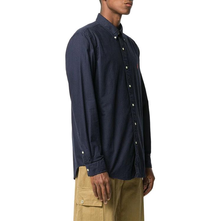 Polo Ralph Lauren Logo Print Button-Down Collar Shirt Men shirts Blue 710772290-002