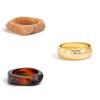 Ingemark 3 Styles Boho Resin Acrylic Thick Bangles for Women New Trendy Goth Geometric Wide Arm Bracelets Daily Jewelry Gift