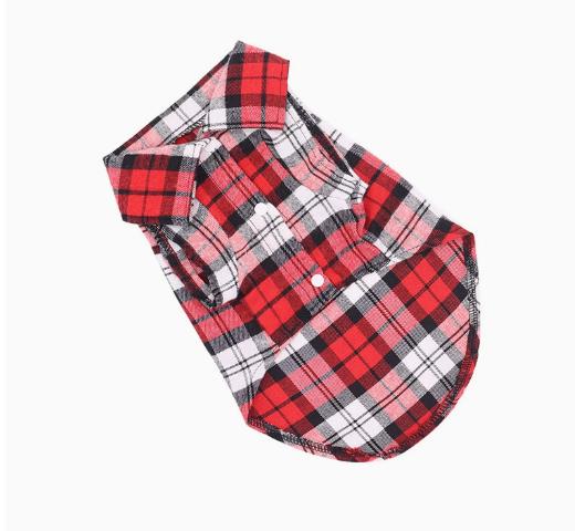 Breathable Summer Plaid Shirt for Small Dogs Lightweight Casual Pet Shirt for Corgi Teddy and Cats Comfortable Fit