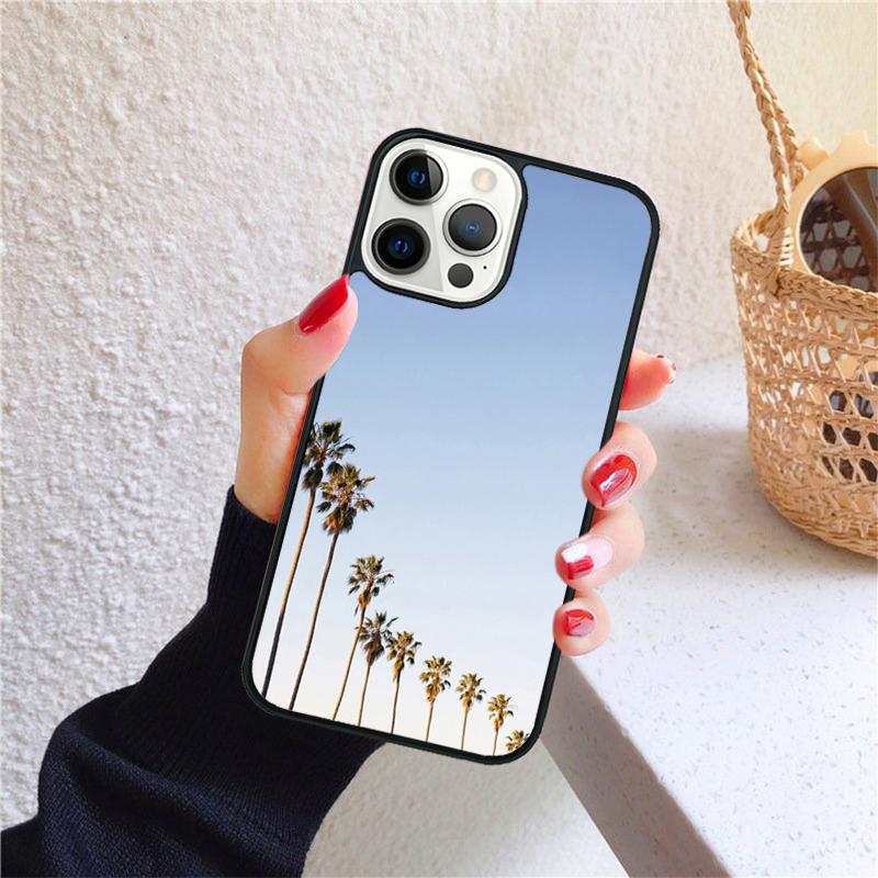palm trees sky soft Phone Case Cover For iPhone 17 Air 16 15 14 12 13 Pro Max Plus coque Shell Fundas