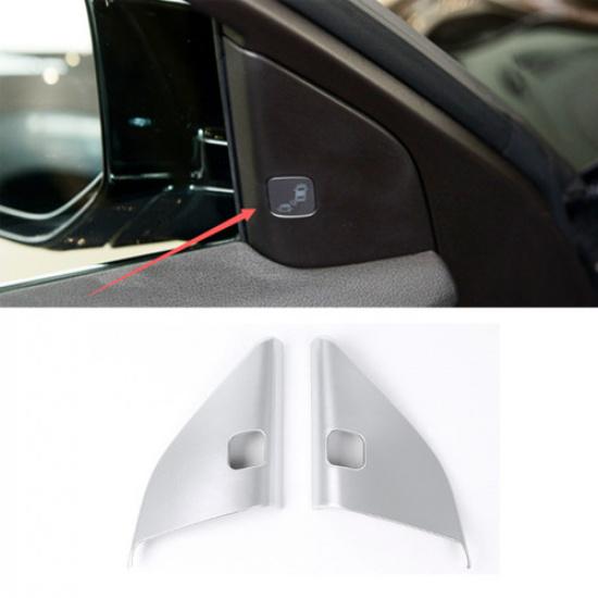 Matte Silver Front Triangle A Pillar Speaker Cover Trim For Acura TLX 2015-2022