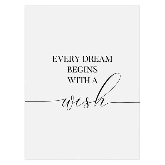 Make Wish Dandelion Poster Prints Nordic Style Dandelion Wall Art Canvas Painting Living Room Bedroom Nursery Decor home decor