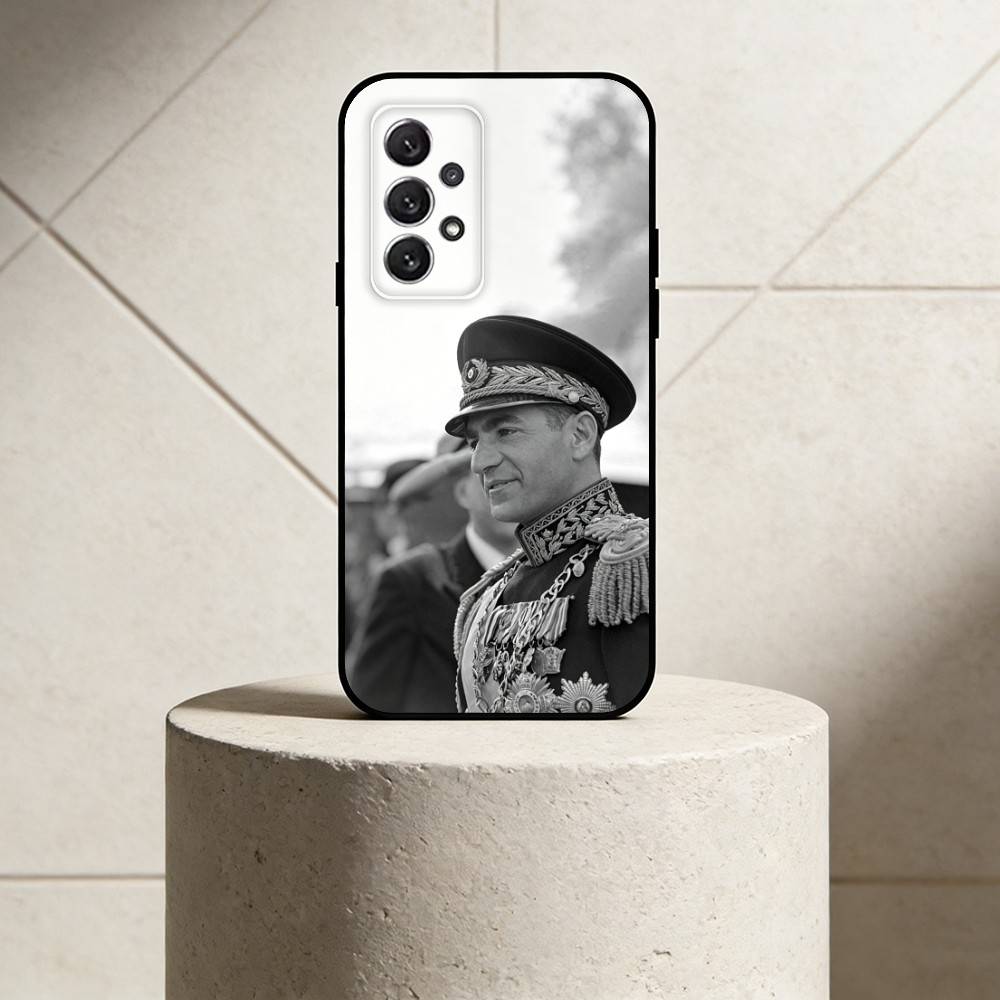 M-Mohammad Reza Pahlavi Phone Case For Samsung S25,24,23,22,30,21,10,9,Ultra,Plus,Lite Soft Black Case Samsung S22ULTRA5G