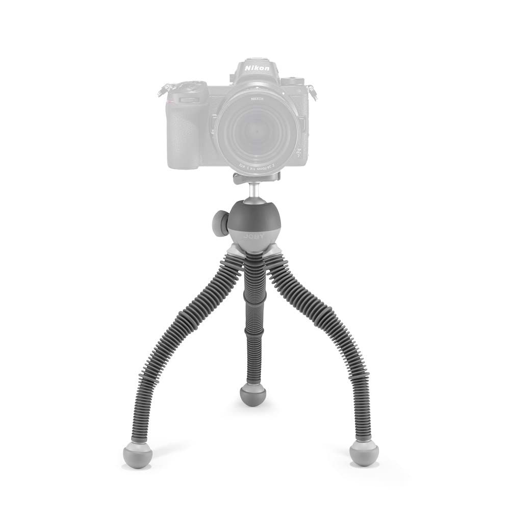 JOBY PodZilla L Mini Load Capacity Ball Tripod, 2.5kg, Head, Gray, JB01661-BWW