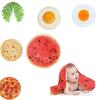 Funny Flannel Baby Wrap Blanket With Matching Hat Soft And Cozy Tortilla Cabbage Egg Roll Fried Egg Watermelon And Pizza Styles