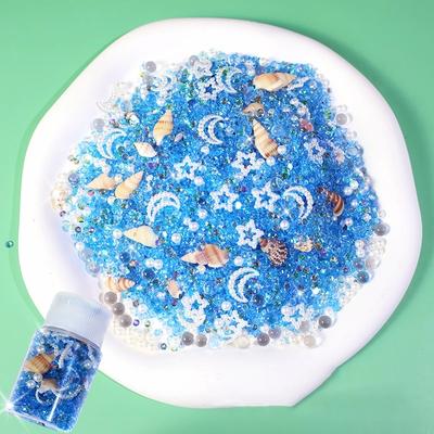 18g/Butelkowane Wypełnienie Żywicą Epoksydową w Stylu Oceanu DIY Gwiazda Księżyc Kształt Muszli Kryształowe Wypełnienie Żywicą Epoksydową Ozdoby Brokat do Paznokci