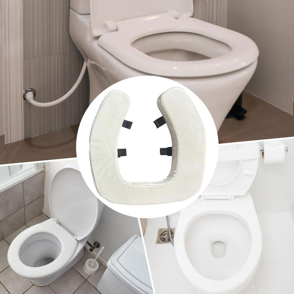 Thick Toilet Lid Cushion Universal Padded Seat with Tear Resistant Soft Foam Suitable for