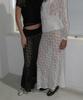 Partimento Woman Lace Flare Maxi Skirt_Black