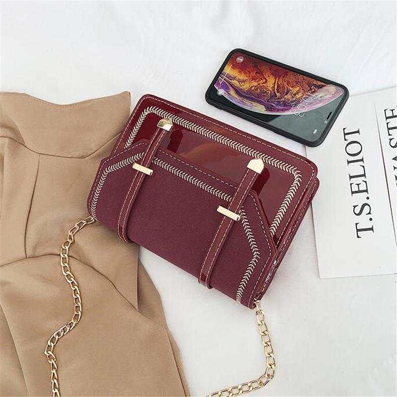 SCIONE Vintage Schultertasche mit Klappe für Damen, hochwertiges PU-Leder, Kette, Messenger-Umhängetaschen