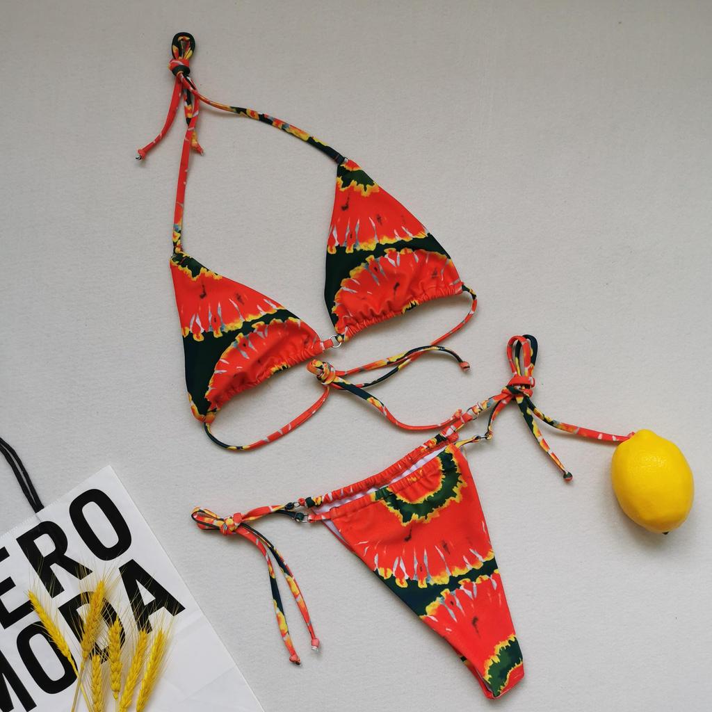 2021 European & American Sexy Triangle Bikini: Women's Multi-color Swimwear