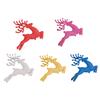 10Pcs Plastic Reindeer Hanging Ornaments Christmas Tree Glitter Elk Decorations Holiday Party Xmas Gifts