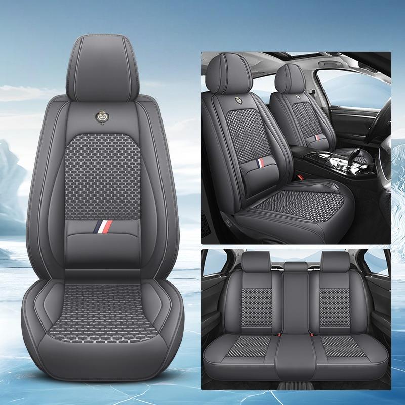 5-seater Full Set Premium Breathable Ice-Knit Car Seat Covers - Built-in Lumbar Support ,All-Season Universal Fit for Most Cars