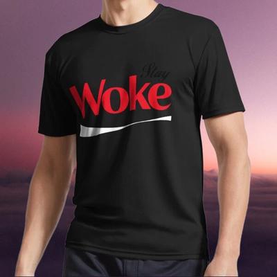 Neues Shirt Stay Woke Soda Logo Parodie - Aktives Logo T-Shirt Lustig Größe S bis 5XL