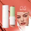 Cream Blush Stick With Brush, Smooth Texture, Long-lasting Color, 2-in-1 Multi-sided Blush, Suitable For Cheeks And Lips