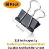 Metal Small Binder Clips for Paperwork,50 Pack 3/4 Inch Paper Clamps Clips Office Supplies,Mini Black