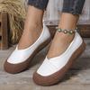 Women's Wide Width Slip-On Loafers, Round Toe Low Cut Flats, Breathable Casual Shoes for Drop Shipping