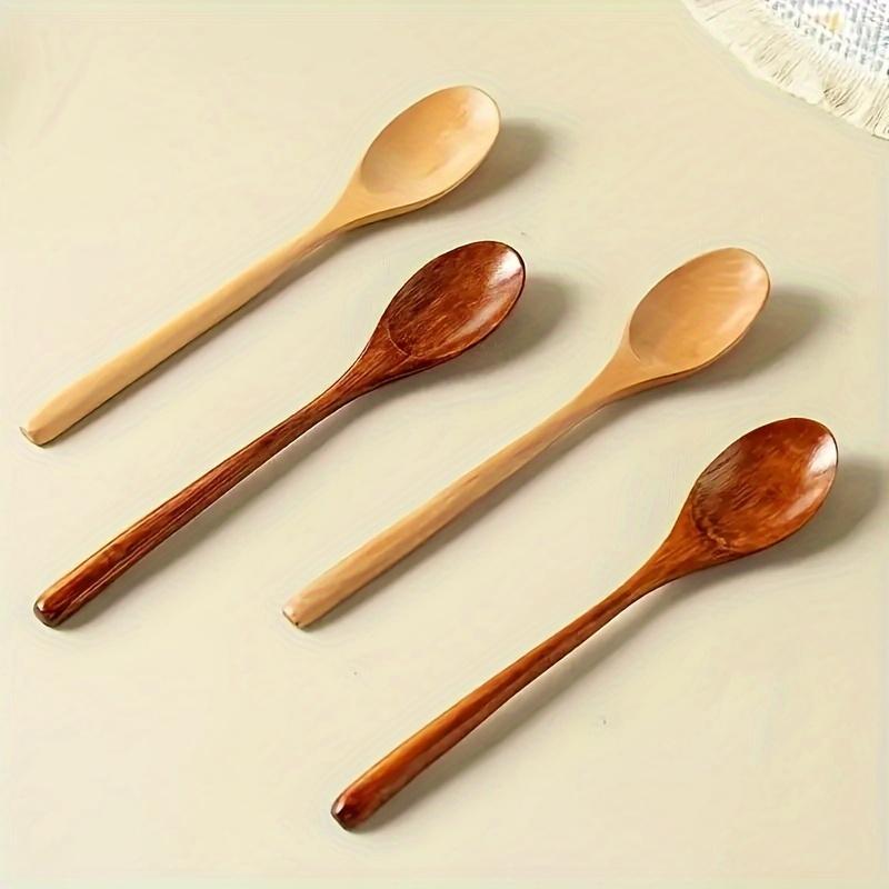 Wooden Spoon Tableware Kitchen Cooking Utensil Tools Soup Teaspoon Catering Cooking Utensil Tool Coffee Soup Teaspoon 23.5cm