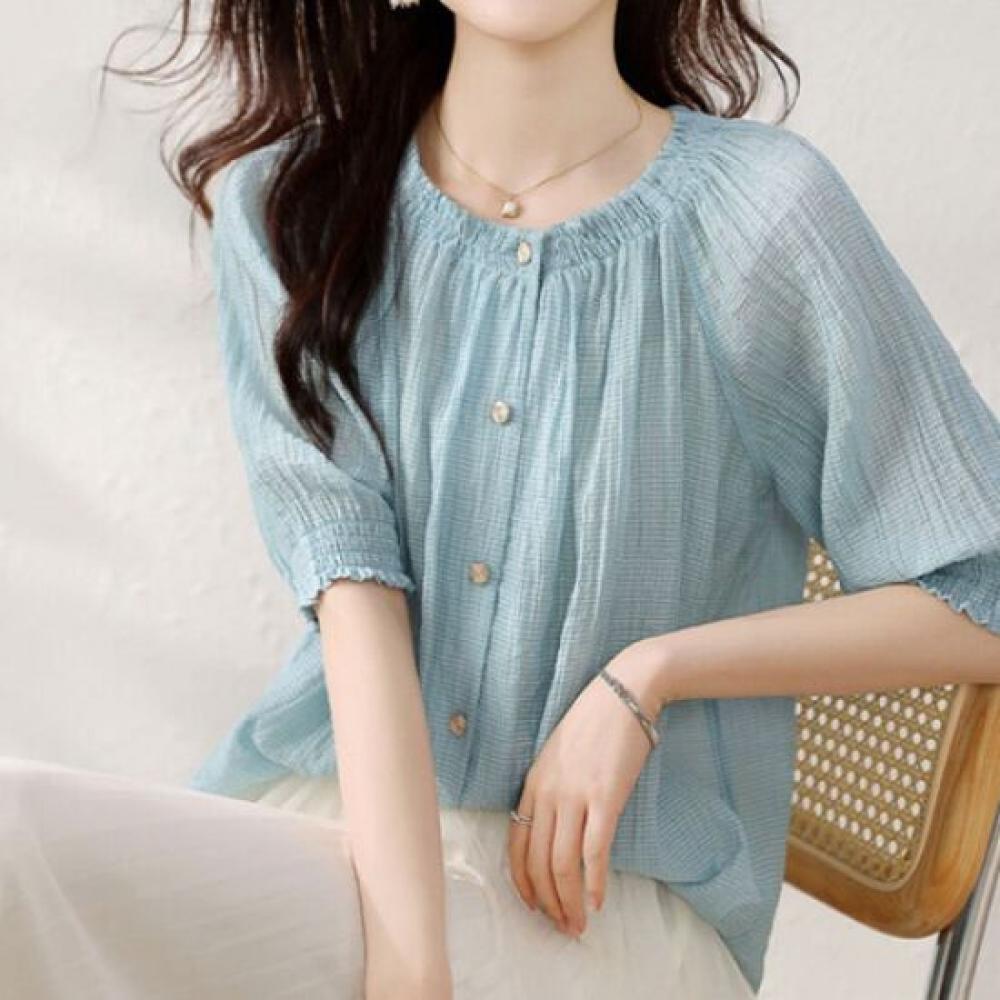 Navava Women 5 Sleeve Round Neck Blouse Nb2112