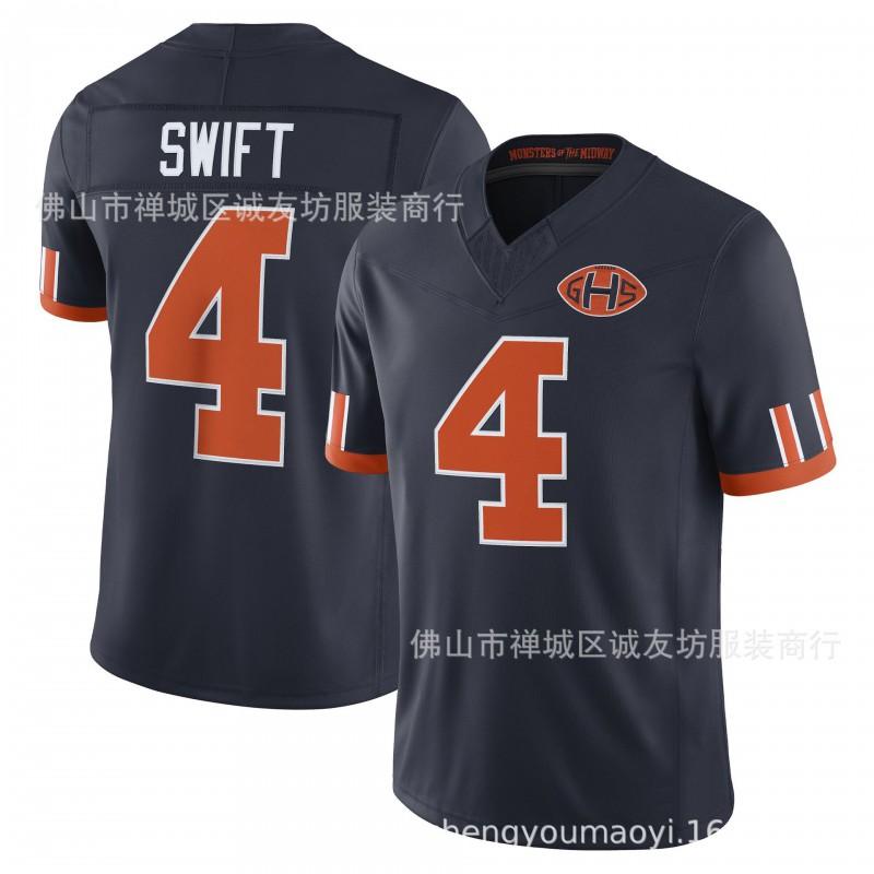 Herren Rugbyshirt 3. Gen Bears Team Spieler-Nummern 4 15 18 25 84 Dunkelblau Sportbekleidung