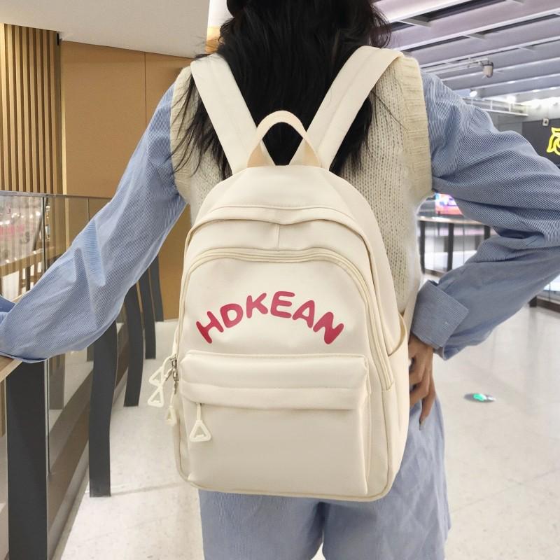 Japanese Minimalist Style Cute Girl Backpack: Available In Large and Small Sizes for Middle/High School Students and Women's Travel.