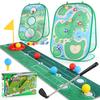 3-In-1 Golf Game Mat, Throwing & Hitting Practice Set, Portable Golf Training Kit