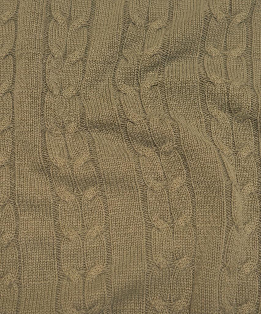 BIRBANTE Garment-Dyed Washable Cable Knit - Camel
