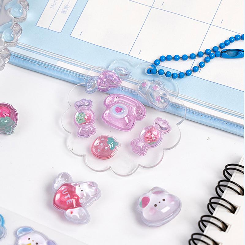 דף 1 מדבקות תלת מימד מצחיקות מתוקות של חיות קטנות, סקראפבוקינג, עשה זאת בעצמך, קישוט יומן, כלי כתיבה ליומנאות, מדבקות קוואי