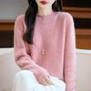 Women Sweater 100% Wool MODERN NEW SAGA O-neck Knit Pullover Thick Winter Jumpers Female Knit Tops