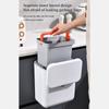 Hanging Kitchen Trash Can with Lid 9L Large Capacity Compost Bin for Under Sink or Countertop