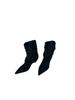 New conical heel pleated stacking boots women's hollow medium tube wide tube pointed fashion boots