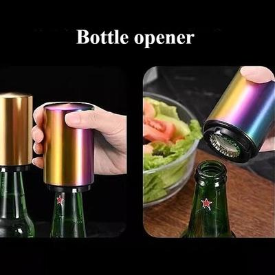 Ouvre-bouteille de bière en acier inoxydable Ouvre-bouteille de vin rouge Fournitures de bar Accessoires de cuisine Ouvre-bouteille d'eau gazeuse Outil de cuisine Bouchon