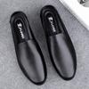 Simple Mens Casual Leather Shoes Versatile Men Loafers Comfy Mocasines Handmade Male Slip On Shoes Outdoor Travel Driving Shoes
