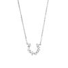 Oval Diamond Horseshoe Necklace Women's Sweet ins Versatile Jewelry Necklace Premium Accessories