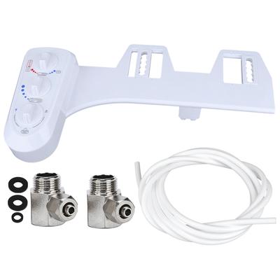 Bathroom Intelligent NonElectric Cold Hot Water Toilet Bidet Sprayer Set with Double Nozzle(Asia