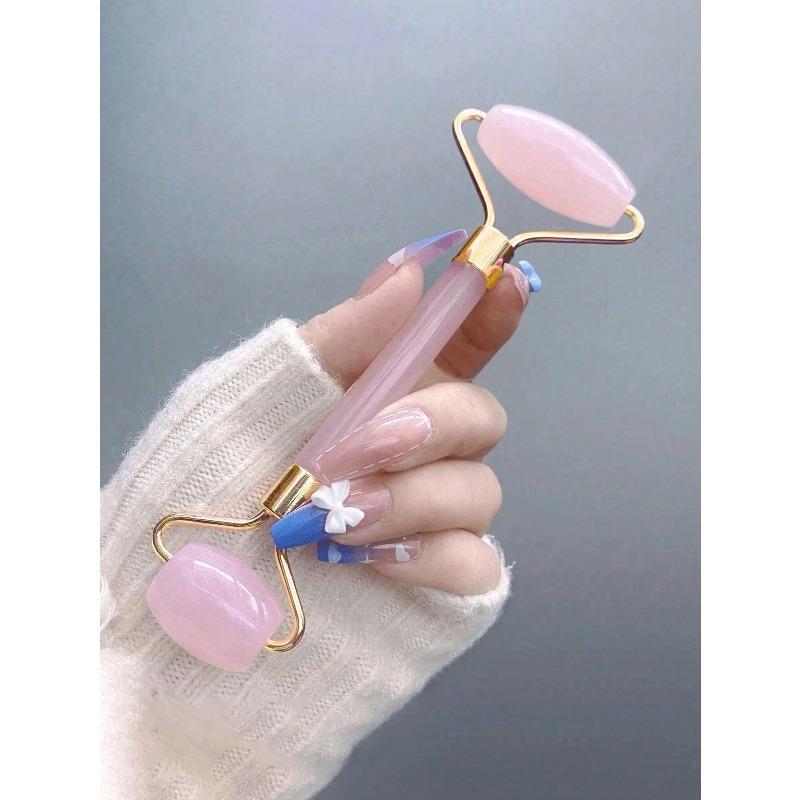 2pcs Resin Massage Roller Set - Dual Head Massage Roller + Gua Sha Massage Board, Eye & Face Massage, Facial Massage Tools