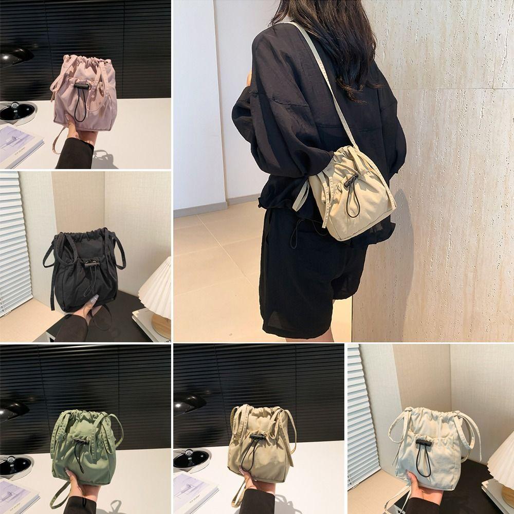 NEUE Kordelzug Umhängetasche Fashi Freizeit Schultertaschen Lässige Leichte Große Kapazität Tragetaschen Handy Tasche Beutel
