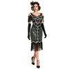 Rochie de damă anii 1920 Rochie cu decolteu în V Roaring 20s Rochie Great Gatsby Rochie de seară Rochii de petrecere cocktail Paiete Mărgele Tiv cu franjuri Rochie Flapper pentru femei