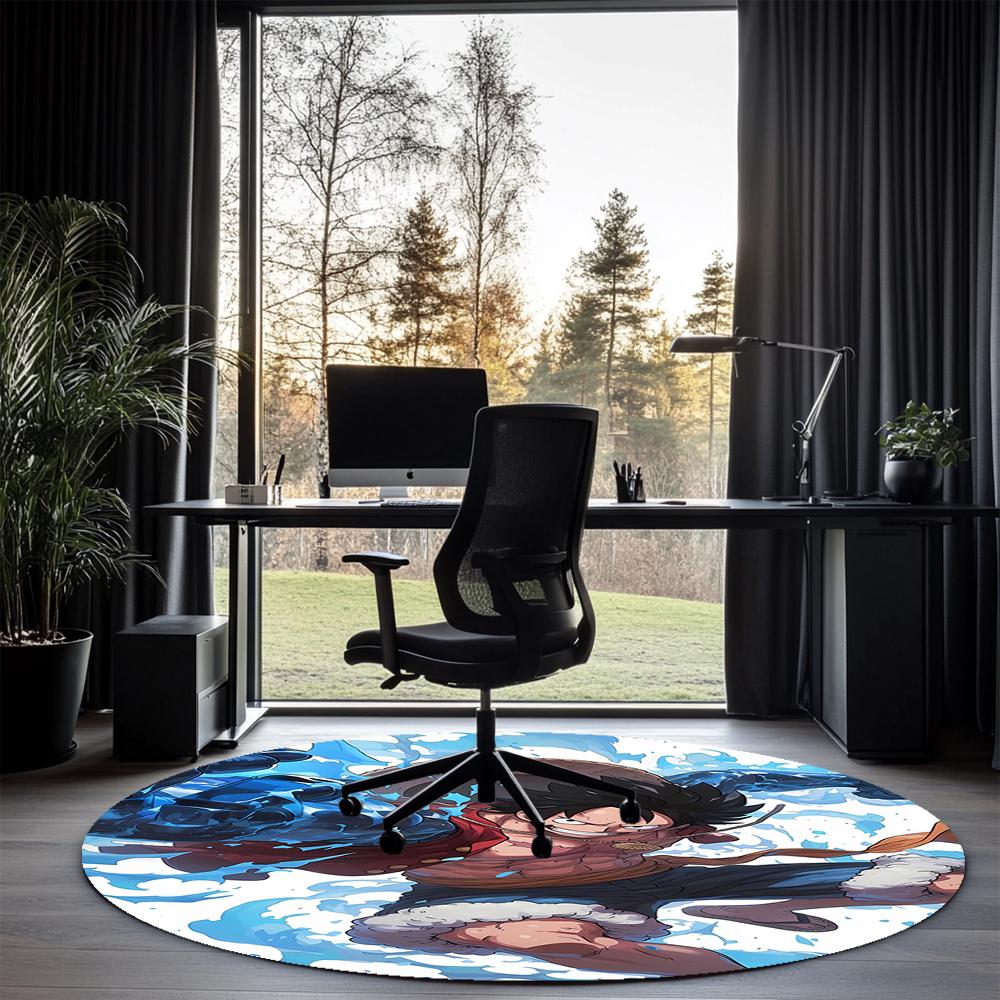 One Piece Printed Round Rug Carpet Chair Rug Area Rug Entryway Doormats,for Office Chair Living Room Bedroom Kitchen Room.