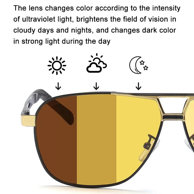 Photochromic Sunglasses Color Changing UV400 Outdoor Day Night Vision Fishing Driving Sun Shades Glasses
