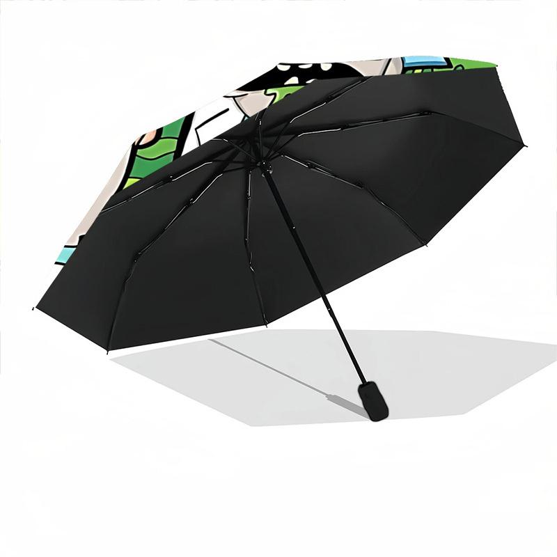 1PC Rick "Morty" Automatic Folding Umbrella, Automatic Folding Umbrella with 8 Ribs, Convenient for Outdoor Use 068