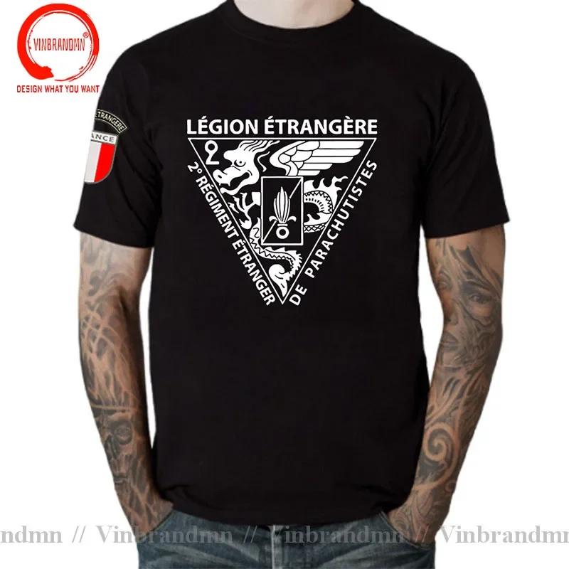 Novelty Funny French 2 Rep Foreign Legion T Shirt Unisex France Legion Etrangere Tshirt Short Sleeved Casual Cotton Army Tee Shirt