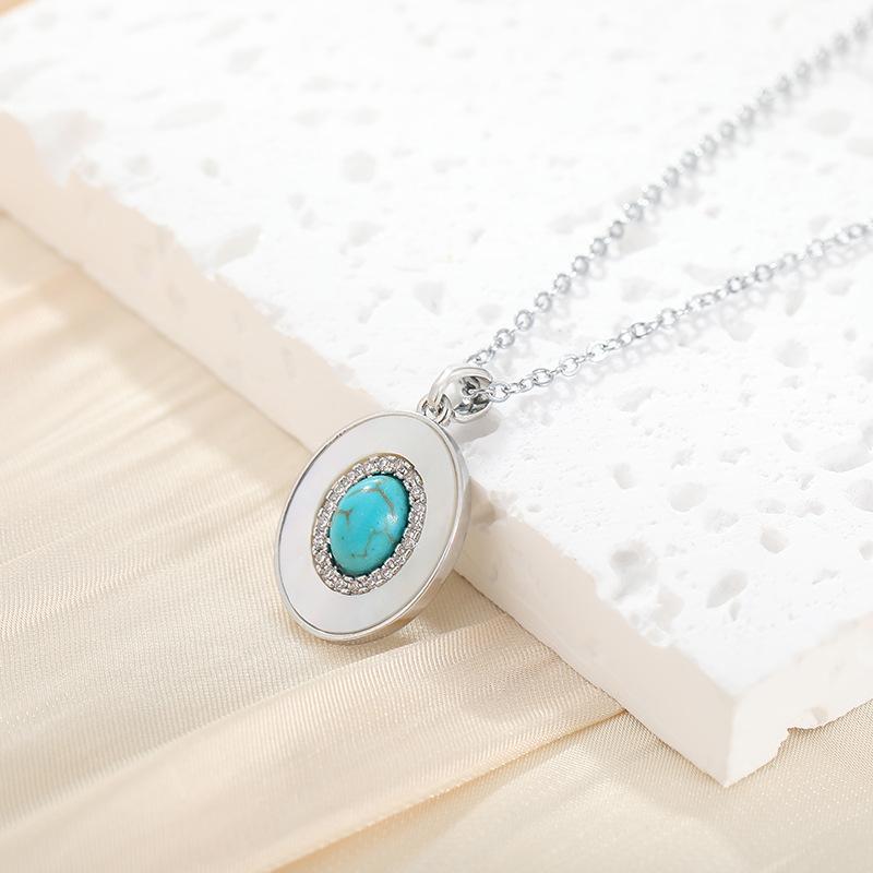 

Новая персонализированная подвеска в виде птичьего яйца, модная, простая, нишевое овальное ожерелье синий