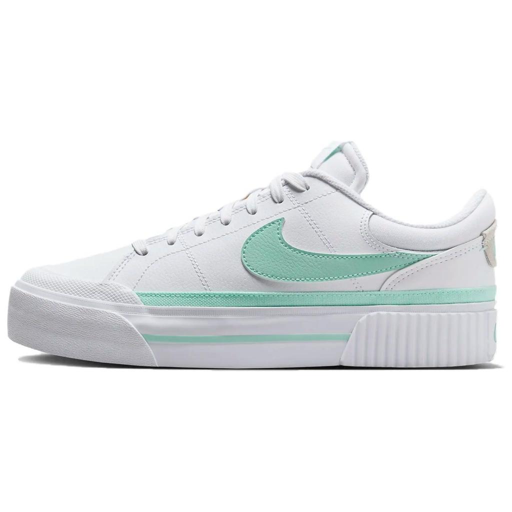 Nike Court Legacy Slip Resistant Shock Absorbing Low Top Skate Shoes Women Sneakers White Green FZ3770-100