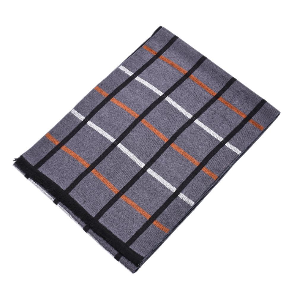 Fashion Men's Scarves Autumn And Winter Double Sided Plaid Thickened British Style Warm Long Neck Scarves 30x180cm