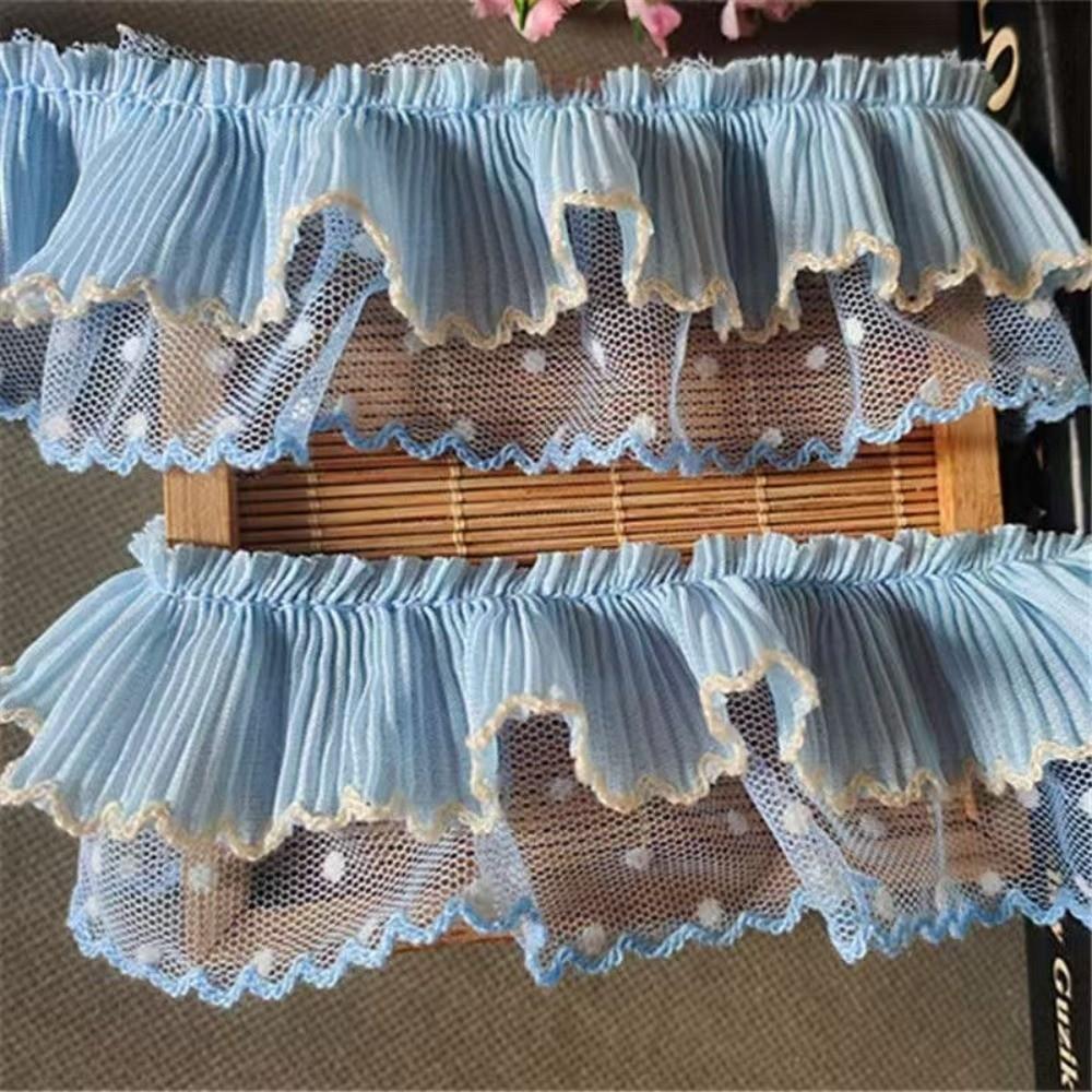 5CM Chiffon Lace Fabric Clothing Sewing DIY Pleated Mesh Lace Lace Trim Sewing Accessories