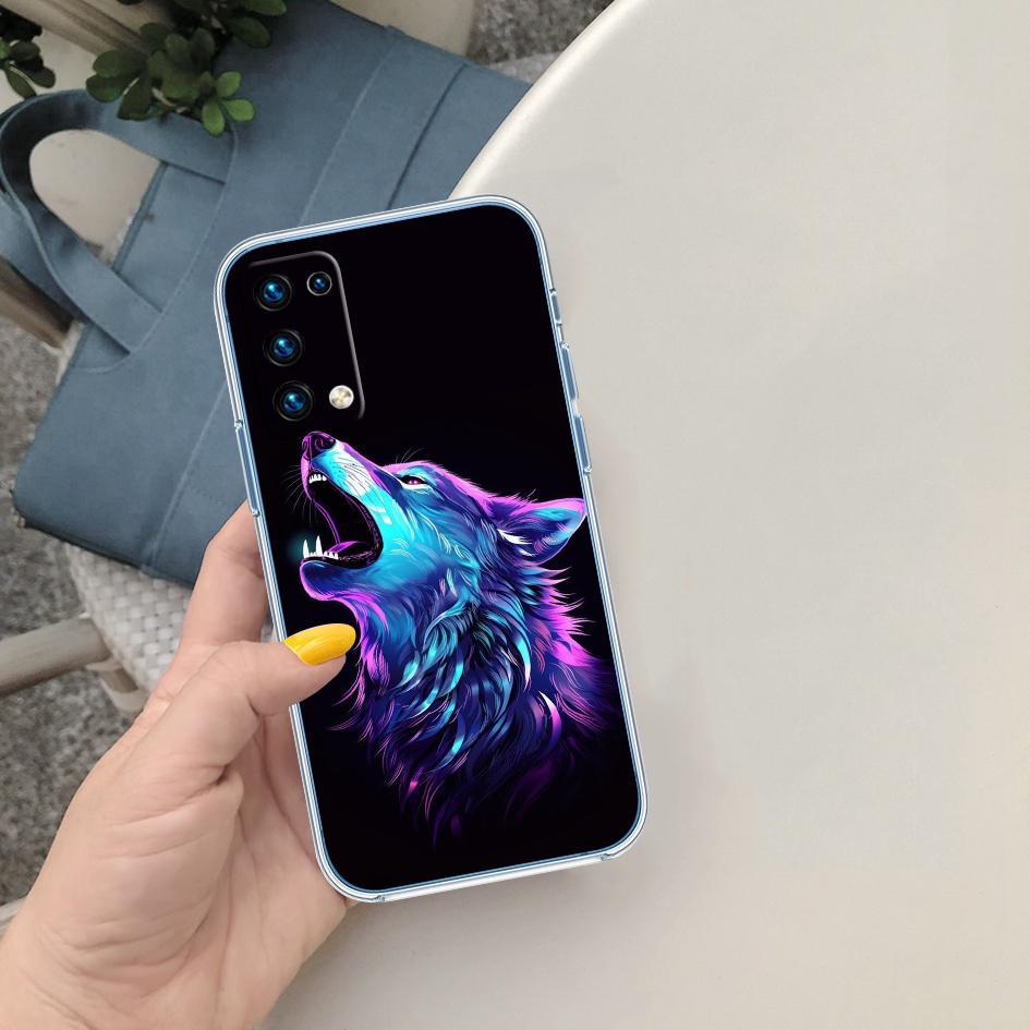 CJ8 Zvířecí Vlk Soft Shell Průhledný Kryt na Telefon pro Motorola Moto Edge 20 30 40 50 S30 Fusion Ultra Pro Neo Lite + G200 G23